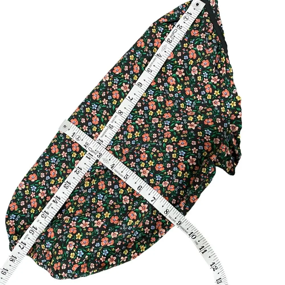 Old Navy Floral Maxi Dress Puff Sleeve Boho Cottagecore Pockets XS - Picture 6 of 10